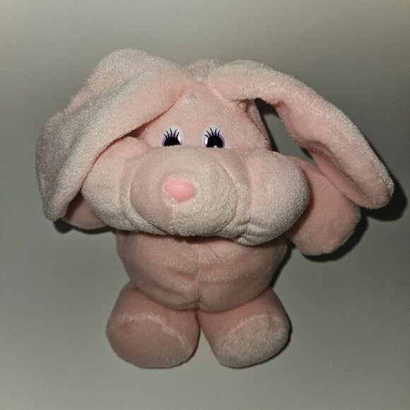 VTG Pink Bunny Rabbit Plush Lovey 7" Jerry Pets Elsner Stuffed Animal Toy - Picture 1 of 9